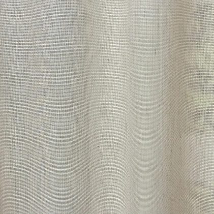 Cappuccino színű, puha tapintású 10 % len fényáteresztő függöny egyedi méretre varrva