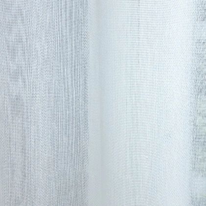 Fehér színű, puha tapintású 10% len fényáteresztő függöny egyedi méretre varrva