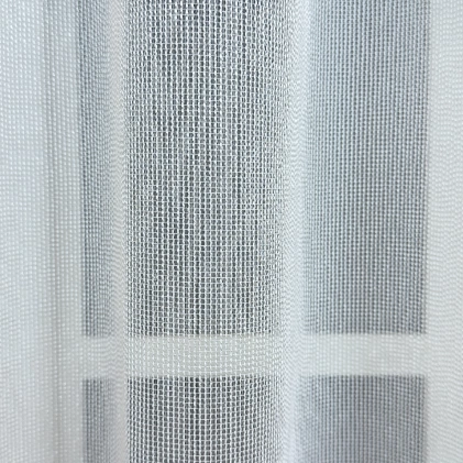 Solingen - Fehér színű, vasalás könnyített fényes jacquard függöny egyedi méretre varrva