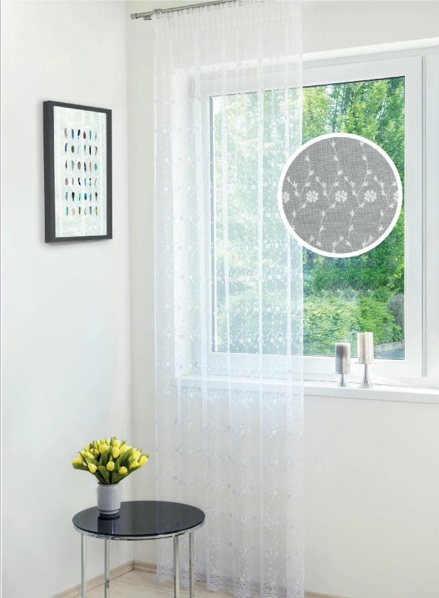 ELLA/01/140x245 fehér színű jacquard készfüggöny, 140x245 cm-es méretben ELLA/01/140x245