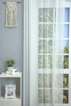 Barbara - Ecrü színű noppos sable függöny egyedi méretre varrva