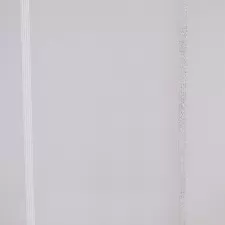 Fehér színű ezüst csíkos voile függöny egyedi méretre varrva
