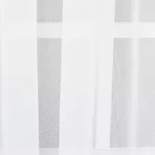 Fehér sablé függöny szálbeszövésekkel, ólomzsinórral egyedi méretre varrva