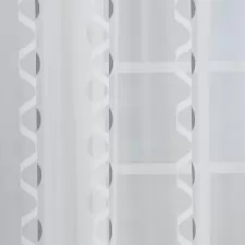 Szürke színű félhold mintás voile függöny egyedi méretre varrva