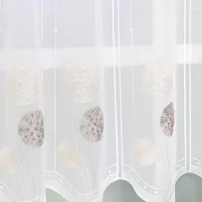 Mákvirágos himzett vitrázs függöny egyedi méretre varrva