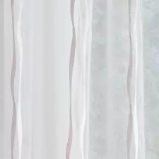 Tiana - Ezüst, bézs, fehér, hullám mintás tetrasablet függöny, ólomzsinóros egyedi méretre varrva