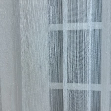 Solingen - Fehér színű, ezüst szálbeszövéses jacquard függöny egyedi méretre varrva