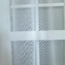 Vivien-fehér színű szórt mintás,szaténfényű lángálló sablé függöny egyedi méretre varrva