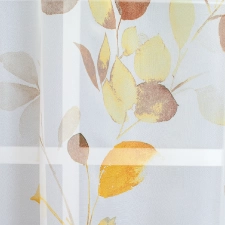 Trude - Barna levélmintás voile