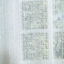 Espoo - Fehér-ecrü színű rusztikus vastagszálú struktúr függöny egyedi méretre varrva