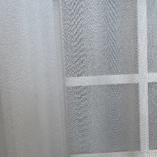 Fényes világosszürke színű puha szálú félorganza fényáteresztő függöny egyedi méretre varrva