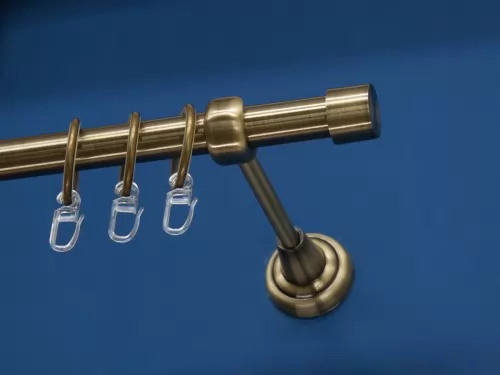 Alfa antik arany egysoros fém függönykarnis-garnitúra, 200 cm, átm. 19 mm