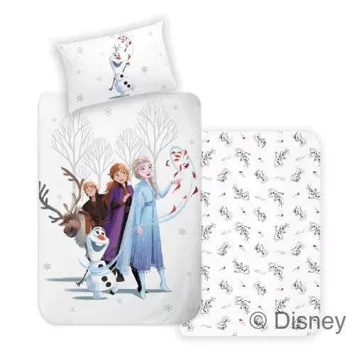 Disney: Frozen/Jégvarázs 2 részes, nyomott mintás 100% pamut ágyneműhuzat 140x200+50x70 cm méretben