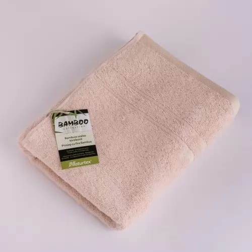 Bambuszos törölköző 70x140cm 500g/m2 púder rózsaszín