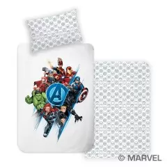 Marvel: Avengers/Bosszúállók 2 részes, nyomott mintás 100% pamut ágyneműhuzat 140x200+50x70 cm méretben