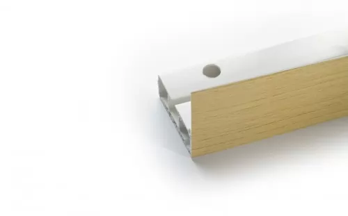 Műanyag függönysín, előlap, natúr, 5 cm