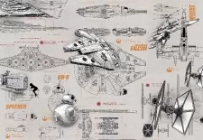 Star Wars Tervrajzok, papír alapú, UV álló poszter 368x254 cm, Komar 8-493