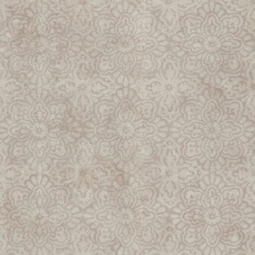 Halvány bézs-barna virágmintás vlies tapéta, Grandeco SA3002