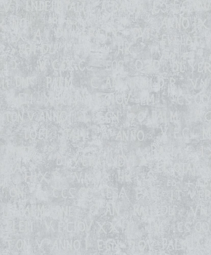 Világos szürke színű grafika vagy felirat mintás vlies tapéta, Marburg Jackie 6824-30