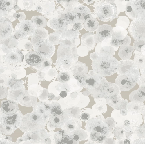 Szürke akvarell mintás vlies tapéta Bubbles Grey 53 cm x 10 m