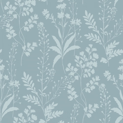 Kék növénymintás Vlies tapéta, Botanique M52804
