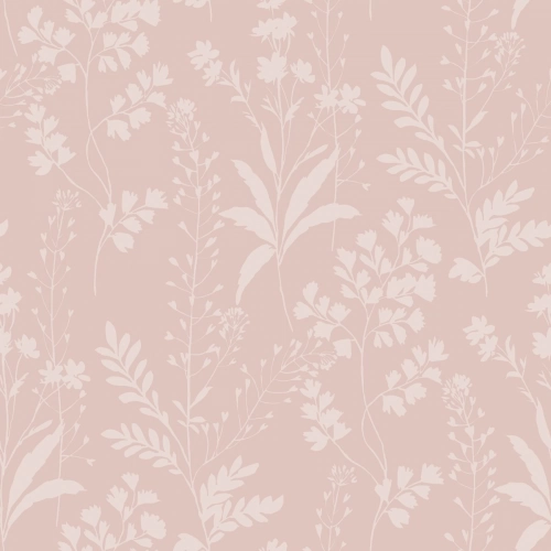 Rózsaszín növénymintás Vlies tapéta, Botanique M52813