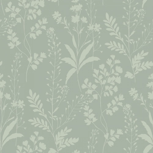 Világoszöld növénymintás Vlies tapéta, Botanique M52814