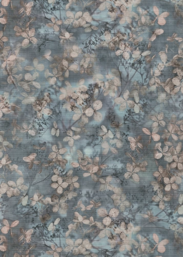 Kék alapon bézs színű növényi mintás Vlies tapéta, Play of Light 10415-08