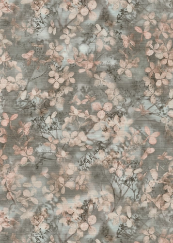 Zöld alapon bézs színű növényi mntás Vlies tapéta, Play of Light 10415-10