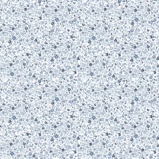 Kék apró virágos tapéta kislány szobába Mini Floral Blue 53 cm x 10 m